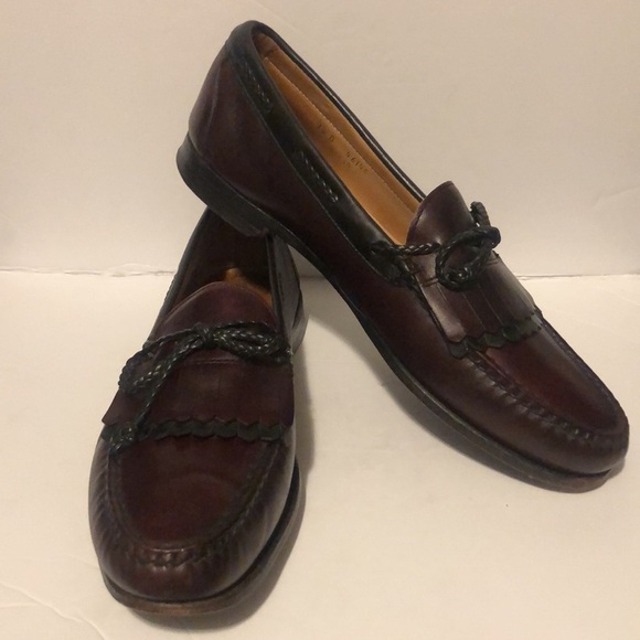 Allen Edmonds Cardamon and Black Woodstock Kiltie Leather Loafers main image 7